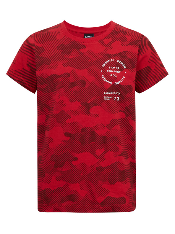 Sam 73 Crvena dječačka pamučna vojna majica SAM73 Hydrus