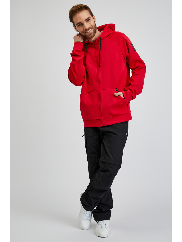 Sam 73 Crvena muška majica s kapuljačom na patentni zatvarač SAM73 Beryl