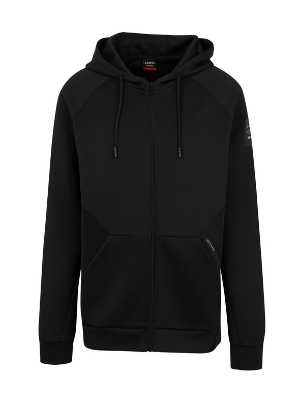 Sam 73 Crna muška majica s kapuljačom na patentni zatvarač SAM73 Beryl