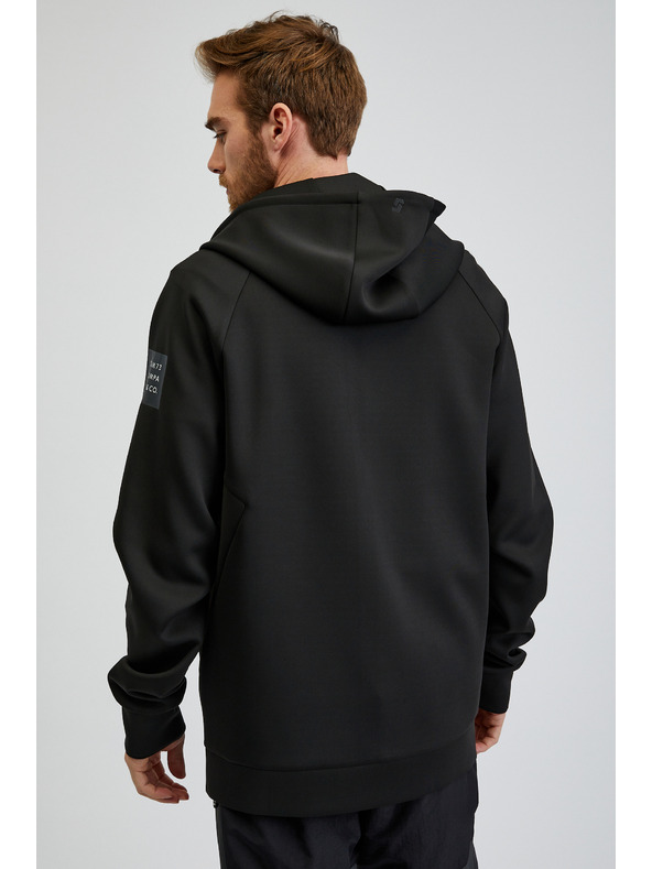 Sam 73 Crna muška majica s kapuljačom na patentni zatvarač SAM73 Beryl