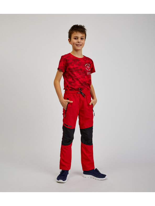 Sam 73 Crno-crvene dječje sportske hlače SAM73 Jonathan