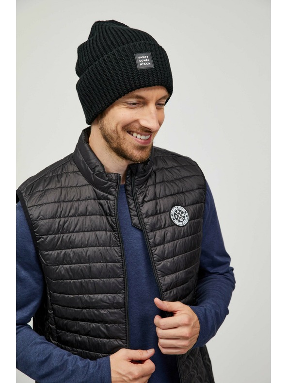 Sam 73 Crna rebrasta zimska kapa SAM 73 Dublin