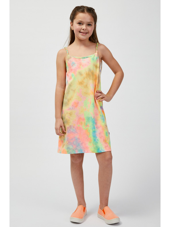 Sam 73 Zeleno-žuta ljetna haljina s uzorkom za djevojčice SAM73 Equuleus