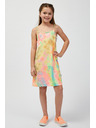 Sam 73 Zeleno-žuta ljetna haljina s uzorkom za djevojčice SAM73 Equuleus