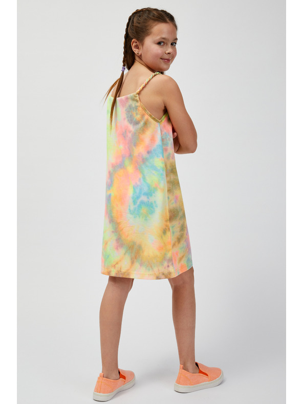 Sam 73 Zeleno-žuta ljetna haljina s uzorkom za djevojčice SAM73 Equuleus