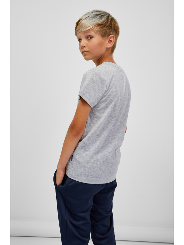 Sam 73 Svijetlo siva dječačka majica kratkih rukava s šarama SAM 73 Janson