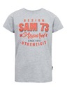 Sam 73 Svijetlo siva dječačka majica kratkih rukava s šarama SAM 73 Janson
