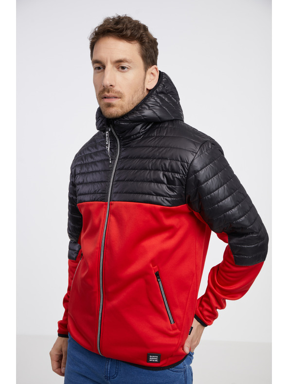 Sam 73 Crno-crvena muška lagana prošivena jakna SAM 73 Vader