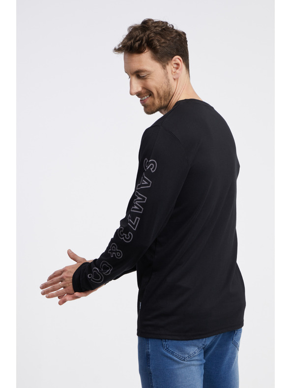 Sam 73 Crna muška majica dugih rukava SAM 73 Regulus