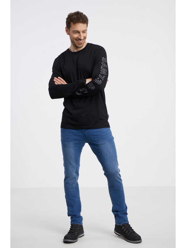 Sam 73 Crna muška majica dugih rukava SAM 73 Regulus