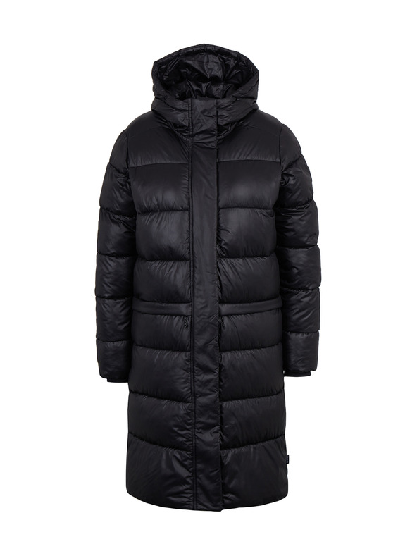 Sam 73 Crni ženski zimski proštepani oversized kaput SAM 73