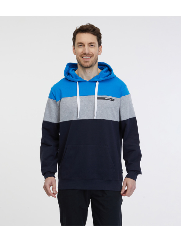 Sam 73 Plavo-crna muška majica s kapuljačom SAM 73 Gerado