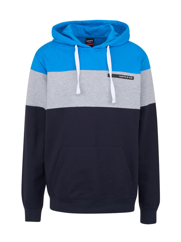 Sam 73 Plavo-crna muška majica s kapuljačom SAM 73 Gerado