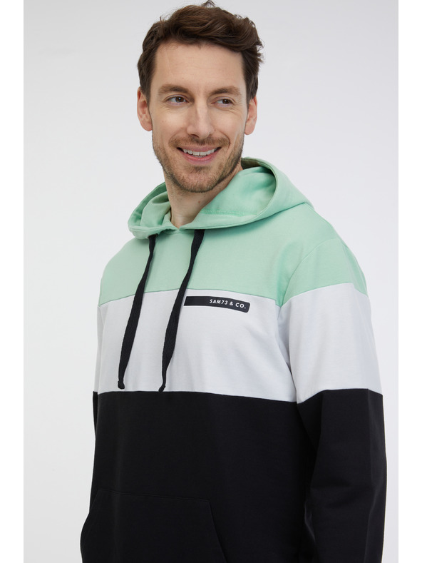 Sam 73 Zeleno-crna muška majica s kapuljačom SAM 73 Gerado