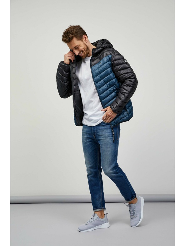 Sam 73 Crno-plava muška prošivena jakna SAM 73 Ulrik