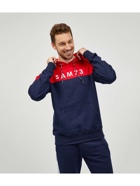 Sam 73 Crveno-plava muška majica s kapuljačom SAM 73 Eldos