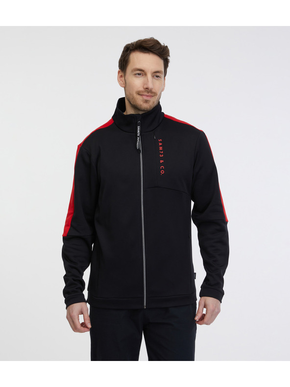 Sam 73 Crna muška majica s patentnim zatvaračem SAM 73 Lucas