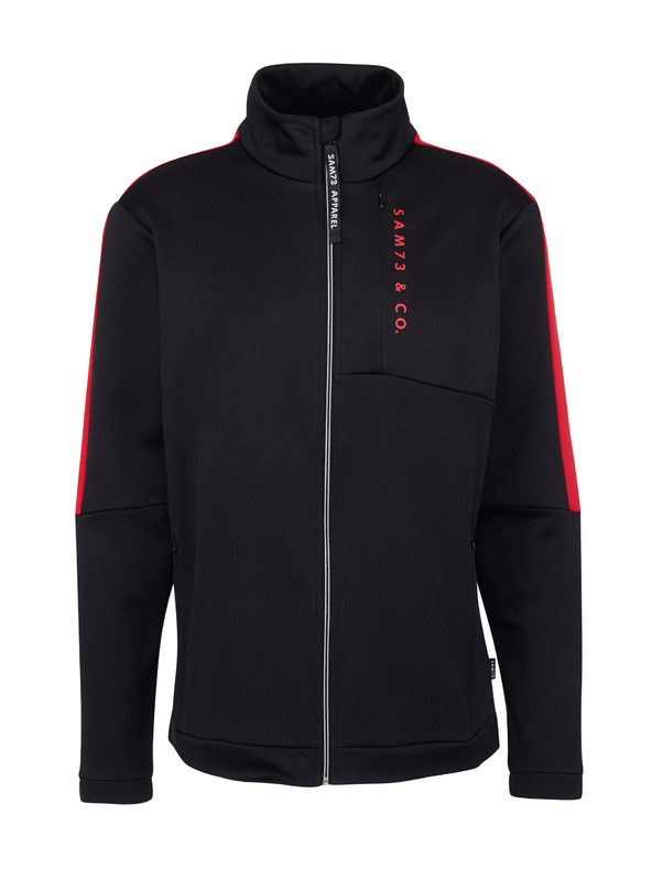 Sam 73 Crna muška majica s patentnim zatvaračem SAM 73 Lucas