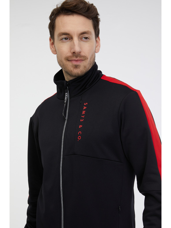 Sam 73 Crna muška majica s patentnim zatvaračem SAM 73 Lucas