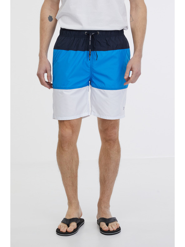 Sam 73 Bijelo-plavi muški kupaći kostim na pruge SAM 73 Dión