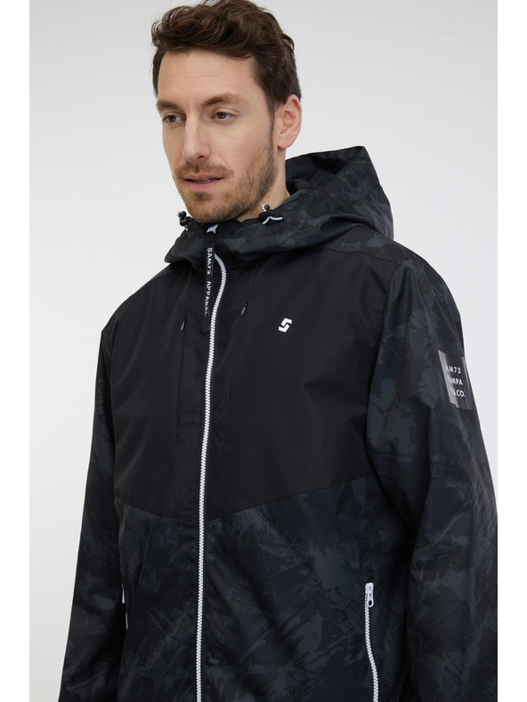 Sam 73 Crna muška lagana jakna s uzorkom SAM 73 Antonio