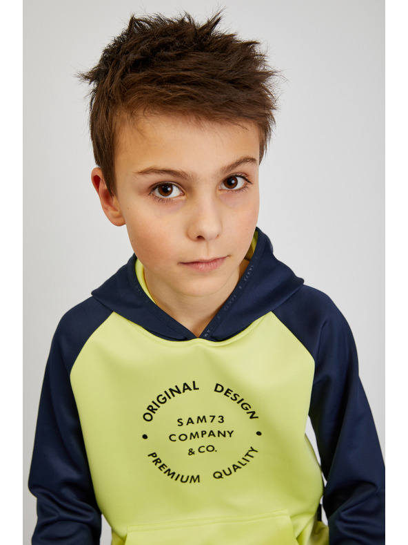 Sam 73 Plavo-žuta majica s kapuljačom za dječake SAM73 Draco
