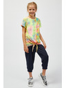 Sam 73 Tirkizno-žuta majica s uzorkom SAM73 Auriga za djevojčice