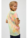 Sam 73 Tirkizno-žuta majica s uzorkom SAM73 Auriga za djevojčice