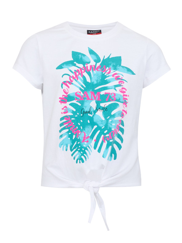 Sam 73 Bijela majica za djevojčice SAM 73 Kiara