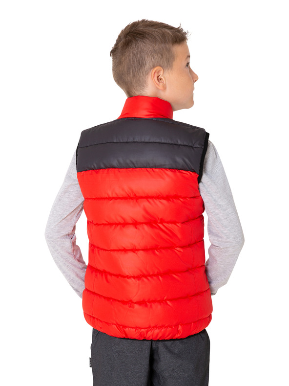 Sam 73 Crni i crveni prošiveni prsluk za dječake SAM 73 Roger