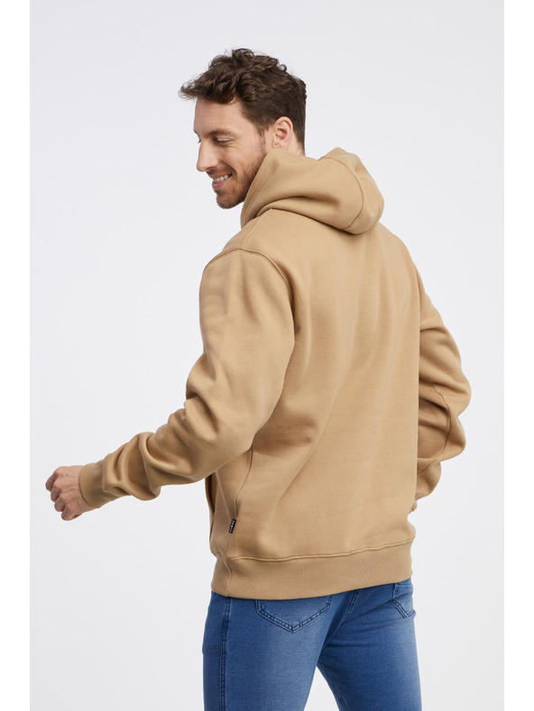 Sam 73 Svijetlo smeđa muška majica s kapuljačom SAM 73 Albus