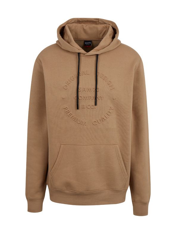 Sam 73 Svijetlo smeđa muška majica s kapuljačom SAM 73 Albus