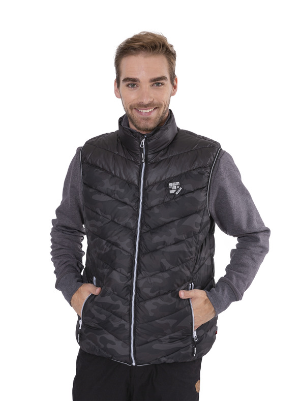 Sam 73 Crni muški prošiveni vojni prsluk SAM 73 Gorm