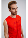 Sam 73 Crvena muška majica s natpisom SAM 73 Edgar