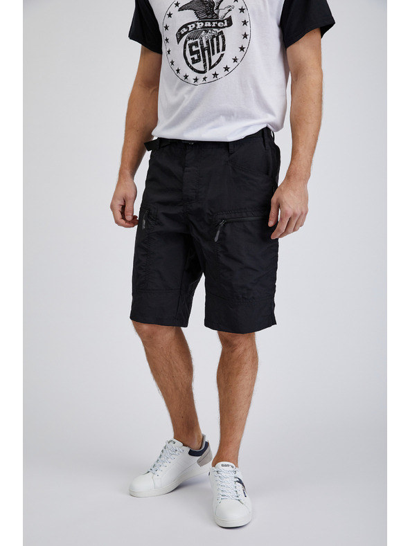 Sam 73 Crne muške sportske kratke hlače SAM73 Andalusit