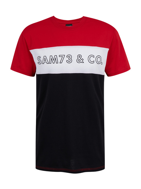 Sam 73 Crno-crvena muška majica kratkih rukava SAM 73 Seamus