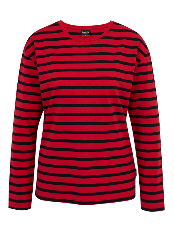 Sam 73 SAM 73 Ženska crvena prugasta majica dugih rukava Prudence