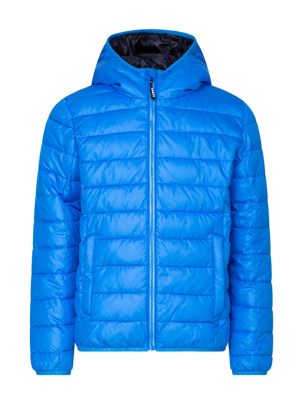 Sam 73 Plava prošivena zimska jakna za dječake s kapuljačom SAM 73 Jonah