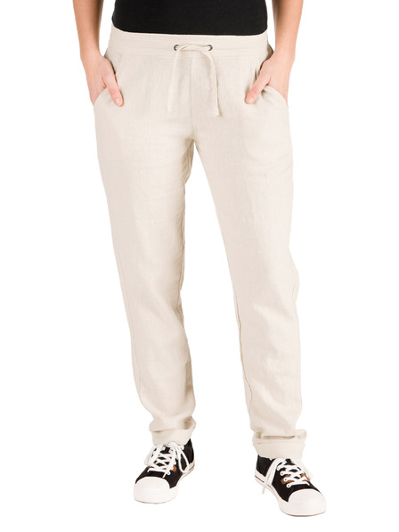 Sam 73 Krem ženske lanene hlače SAM 73