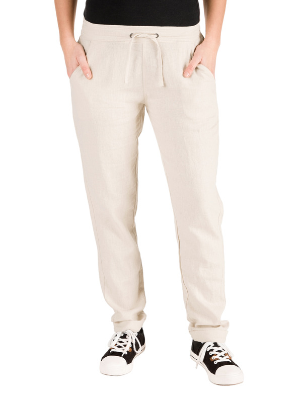 Sam 73 Krem ženske lanene hlače SAM 73