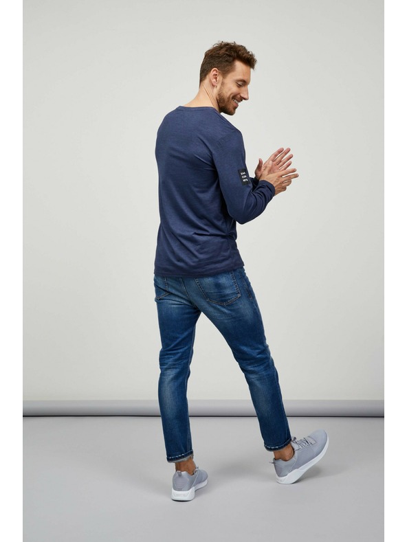 Sam 73 Tamnoplava muška tigrasta majica kratkih rukava Sam 73