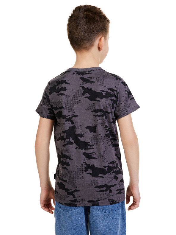 Sam 73 Tamno siva dječačka majica s uzorkom SAM 73 Kelvin