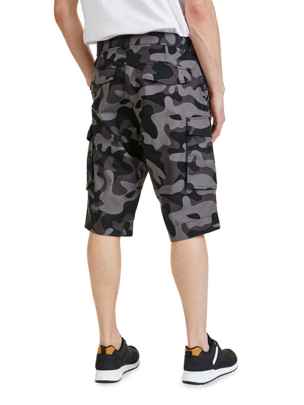 Sam 73 Tamnosive muške kratke hlače s uzorkom SAM 73 John