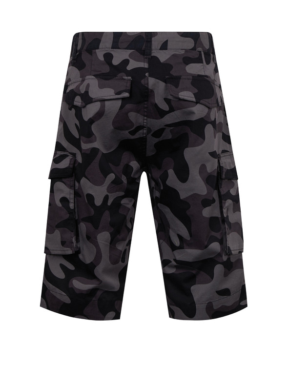 Sam 73 Tamnosive muške kratke hlače s uzorkom SAM 73 John