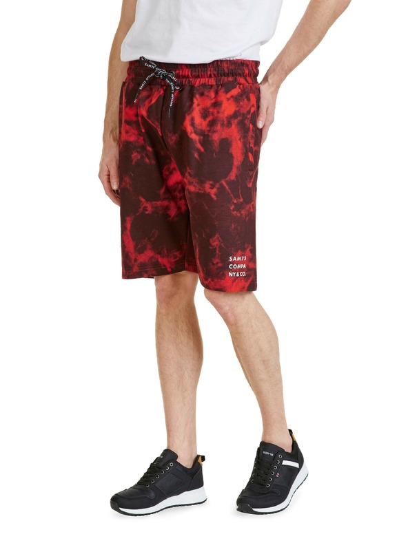 Sam 73 Crvene muške kratke hlače s uzorkom SAM 73 Benedict