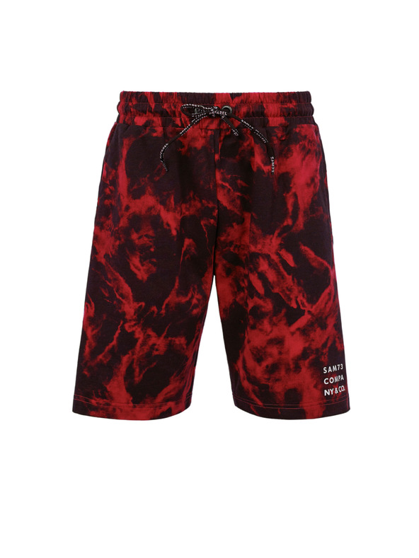 Sam 73 Crvene muške kratke hlače s uzorkom SAM 73 Benedict