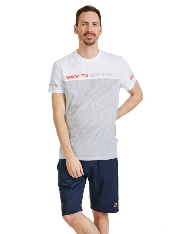 Sam 73 Bijela muška majica kratkih rukava SAM 73 Malcolm