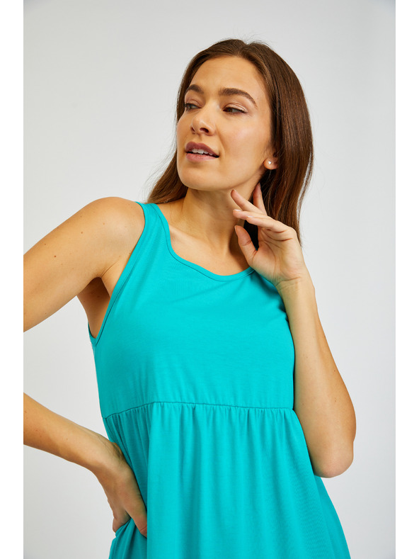 Sam 73 Tirkizna ženska ljetna haljina s volanom SAM 73 Chantal