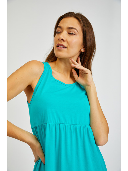 Sam 73 Tirkizna ženska ljetna haljina s volanom SAM 73 Chantal