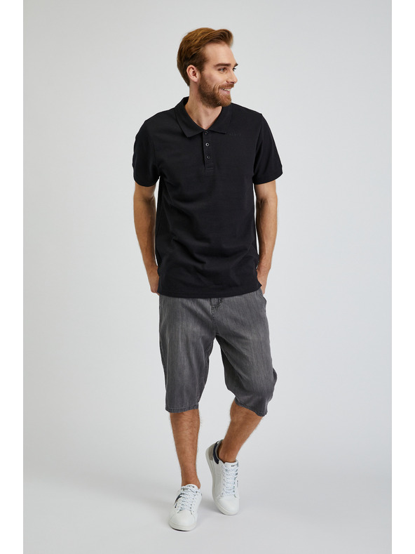 Sam 73 Crna muška pamučna polo majica SAM73 Chrys